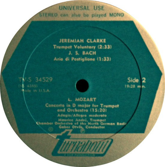 Maurice André - Kammerorchester Des Norddeutschen Rundfunks, Gabor Ötvös : Baroque Trumpet Concerti (LP)