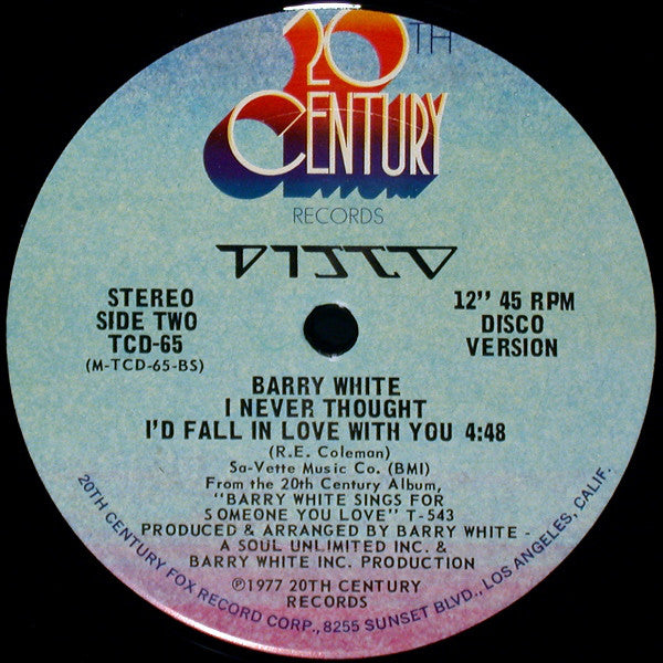 Barry White : It's Ecstasy When You Lay Down Next To Me (12")