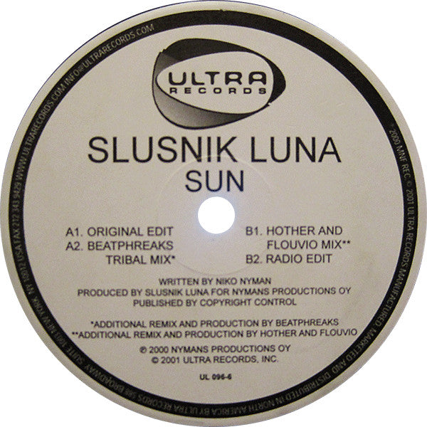Slusnik Luna : Sun (12")