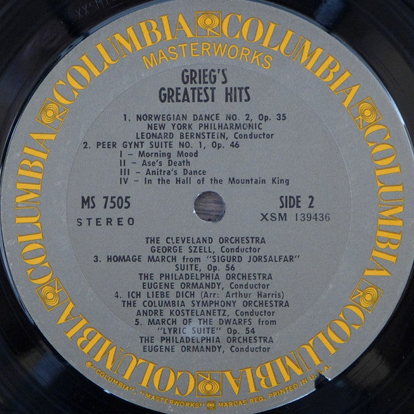 Edvard Grieg : Grieg's Greatest Hits (LP, Comp)