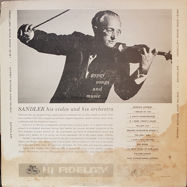 Albert Sandler : Gypsy Songs And Music (LP)