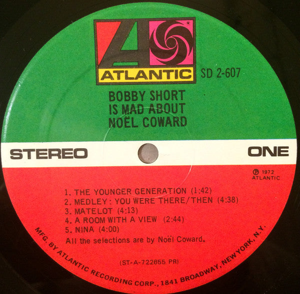 Bobby Short : Bobby Short Is Mad About Noël Coward (2xLP, Album, Pre)