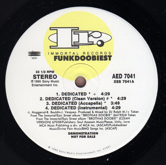 Funkdoobiest : Dedicated (12", Promo)