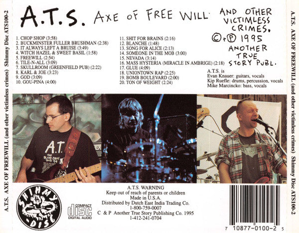 A.T.S. (3) : Axe Of Free Will And Other Victimless Crimes (CD, Album)