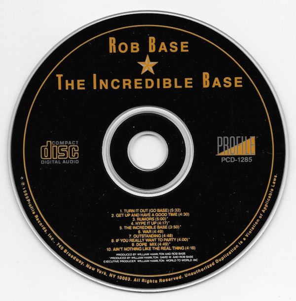 Rob Base : The Incredible Base (CD, Album)