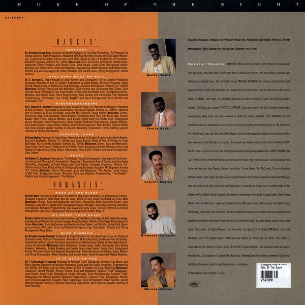 The Whispers : More Of The Night (LP, Album)