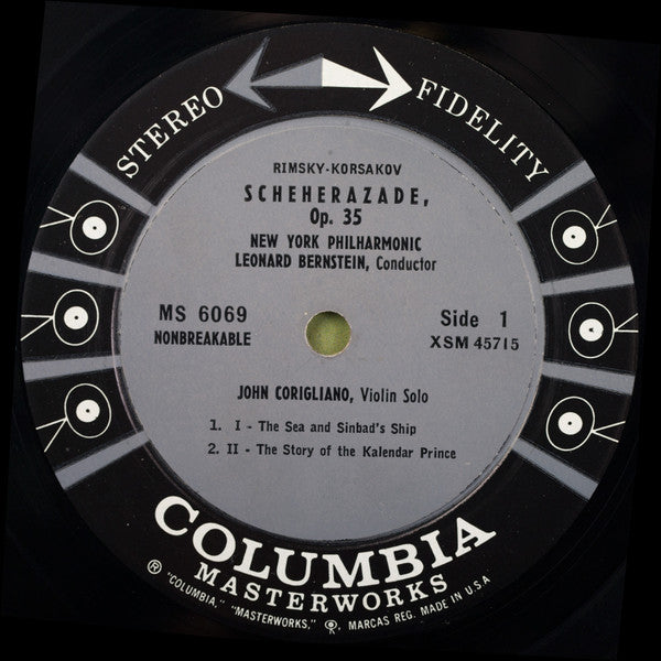 Nikolai Rimsky-Korsakov / The New York Philharmonic Orchestra, Leonard Bernstein : Scheherazade (LP, Album, Pit)