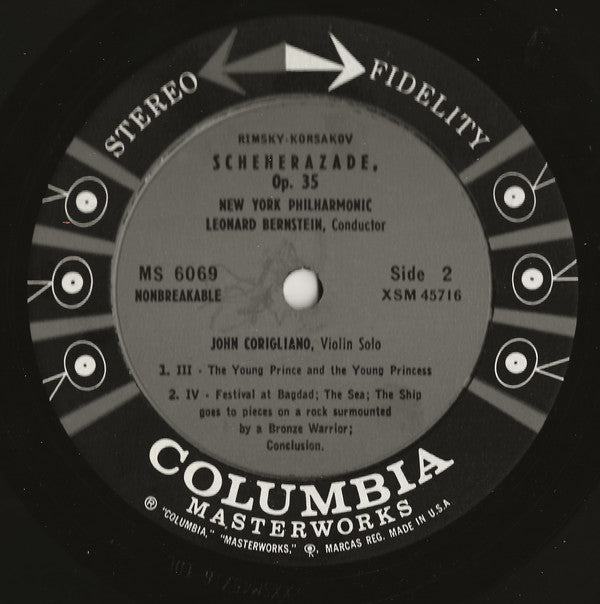 Nikolai Rimsky-Korsakov / The New York Philharmonic Orchestra, Leonard Bernstein : Scheherazade (LP, Album, Pit)