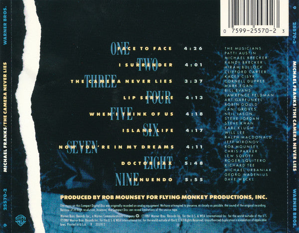 Michael Franks : The Camera Never Lies (CD, Album)