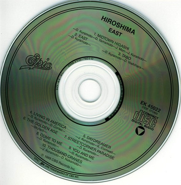 Hiroshima (3) : East (CD, Album, RE, RP)