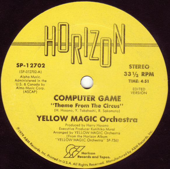 Yellow Magic Orchestra : Computer Game (12")