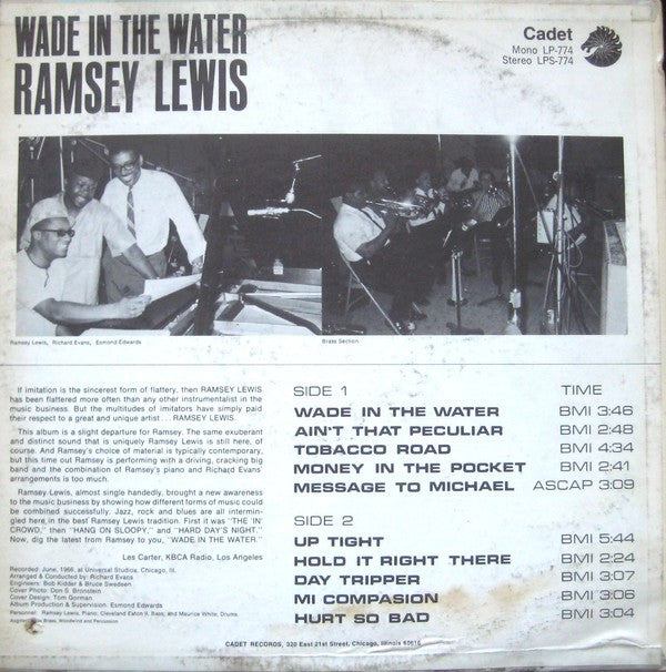 Ramsey Lewis : Wade In The Water (LP, Album, Mono)