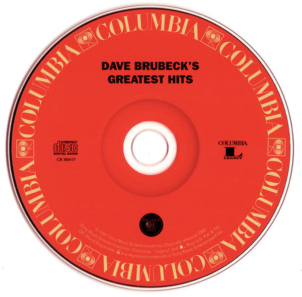 Dave Brubeck : Dave Brubeck's Greatest Hits (CD, Comp, RE, RM, No )
