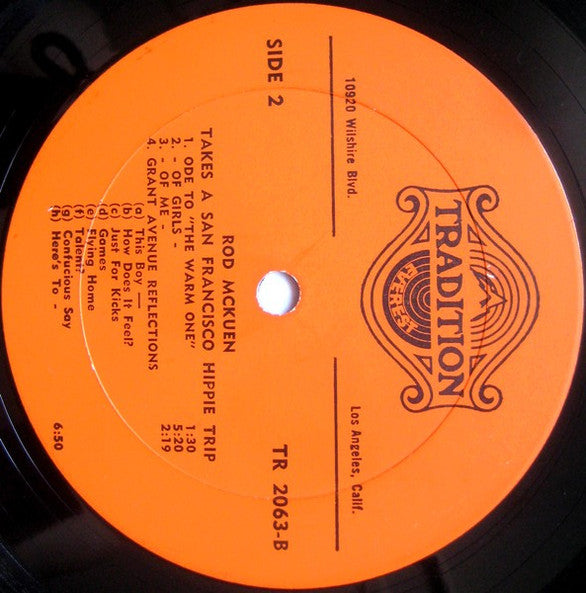 Rod McKuen : Rod McKuen Takes A San Francisco Hippie Trip (LP, Album)