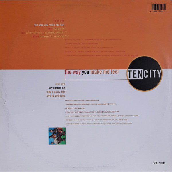 Ten City : The Way You Make Me Feel / Say Something (12")