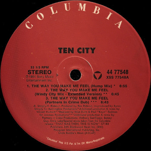 Ten City : The Way You Make Me Feel / Say Something (12")