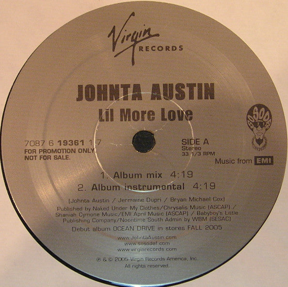 Johnta Austin : Lil More Love (12", Promo)