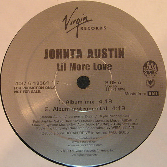 Johnta Austin : Lil More Love (12", Promo)