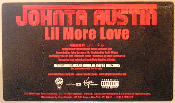 Johnta Austin : Lil More Love (12", Promo)