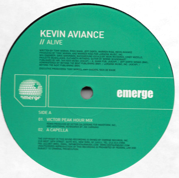 Kevin Aviance : Alive (2x12")