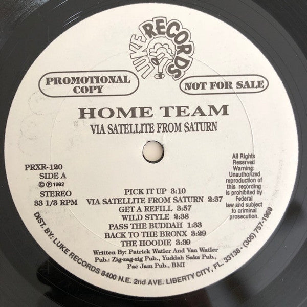Home Team : Via Satellite From Saturn (LP, Album, Promo)
