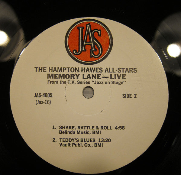 The Hampton Hawes All-Stars : Memory Lane Live (LP, Album)
