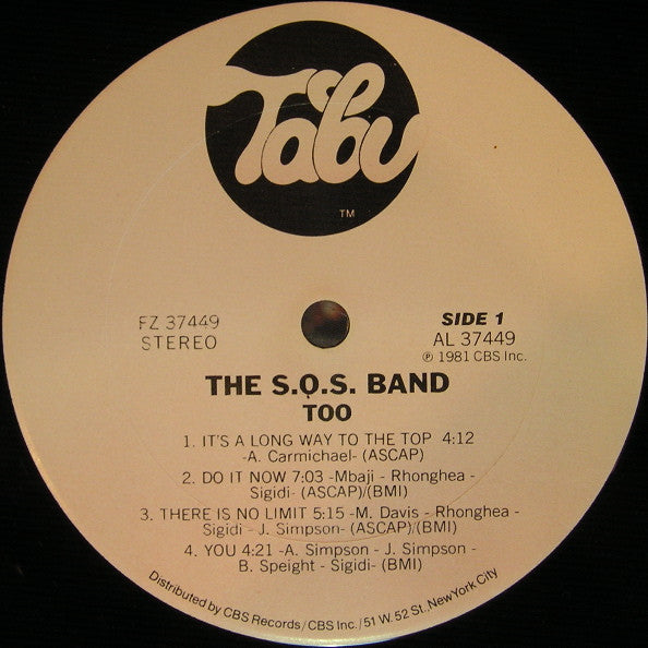 The S.O.S. Band : The S.O.S. Band Too (LP, Album)