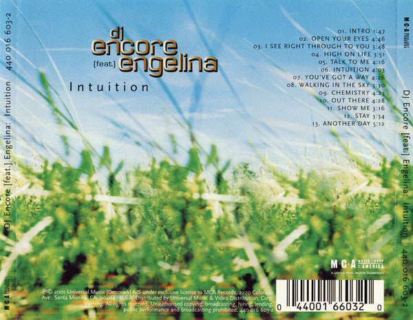 DJ Encore Feat. Engelina : Intuition (CD, Album)