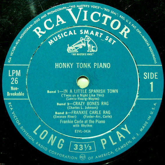 Frankie Carle : Honky Tonk Piano (10")