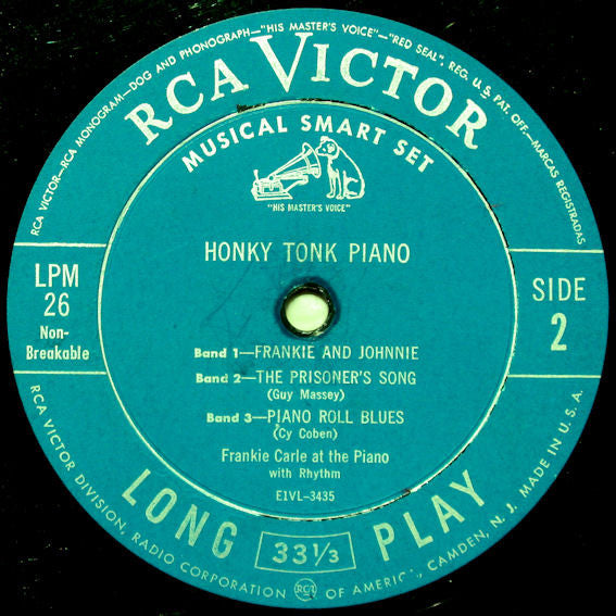 Frankie Carle : Honky Tonk Piano (10")