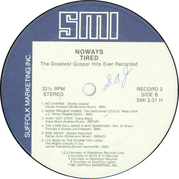 Various : Noways Tired: The Greatest Gospel Hits Ever Recorded (2xLP, Comp)