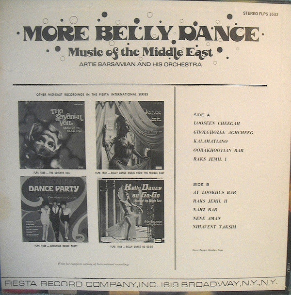 Artie Barsamian & His Orchestra : More Belly Dance - Music Of The Middle East (LP, Album)