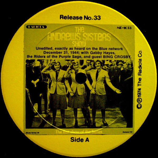 The Andrews Sisters : The Andrews Sisters Show (LP)