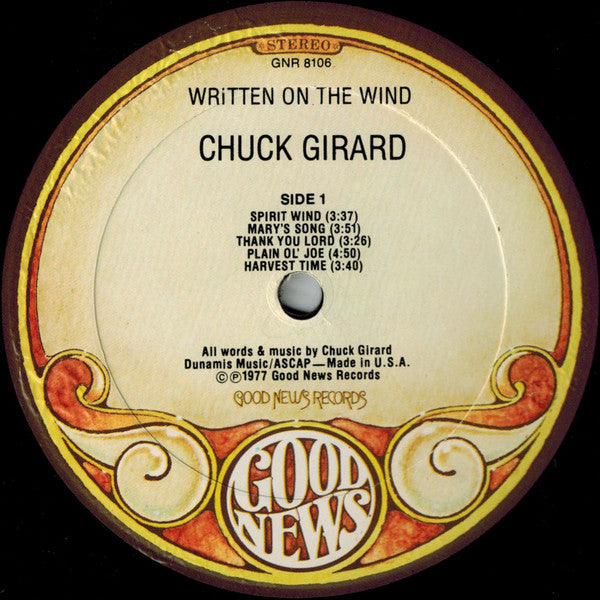 Chuck Girard : Written On The Wind (LP, Album)