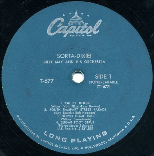 Billy May And His Orchestra : Sorta-Dixie! (LP, Album, Mono)