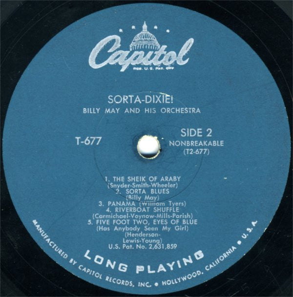 Billy May And His Orchestra : Sorta-Dixie! (LP, Album, Mono)