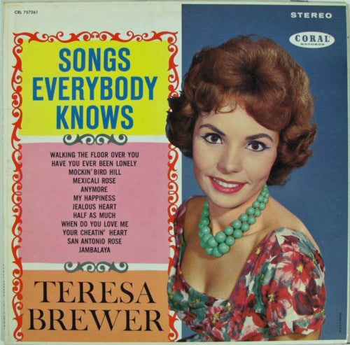 Teresa Brewer : Songs Everybody Knows (LP, Album, RP)