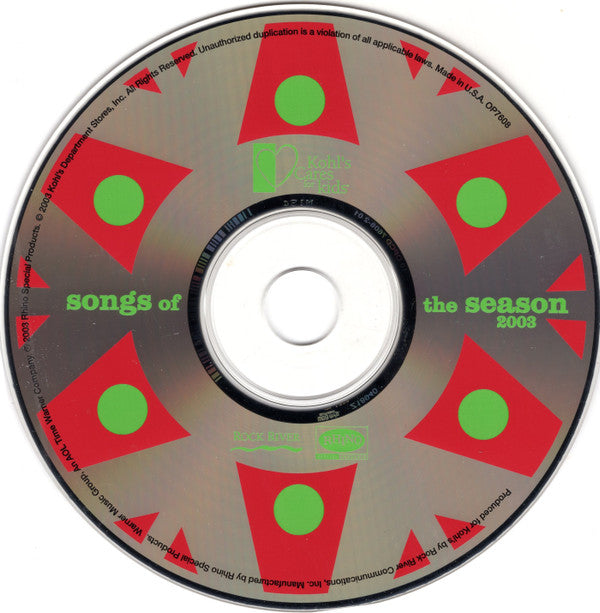 Various : Songs Of The Season 2003 (CD, Comp)