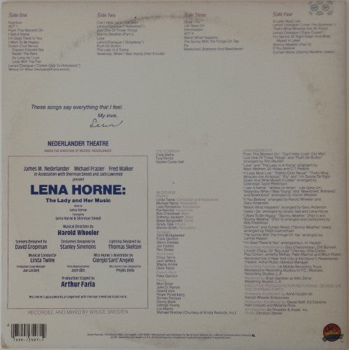 Lena Horne : Lena Horne: The Lady And Her Music (Live On Broadway) (2xLP, Album, Gat)