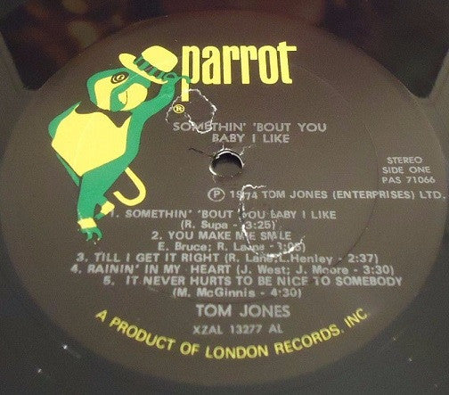 Tom Jones : Somethin' 'Bout You Baby I Like (LP, Album, AL )