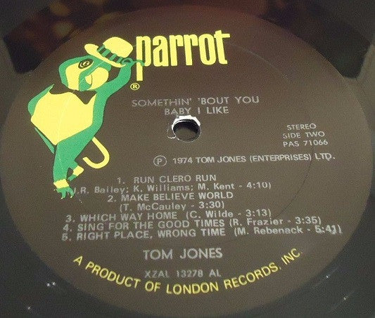 Tom Jones : Somethin' 'Bout You Baby I Like (LP, Album, AL )