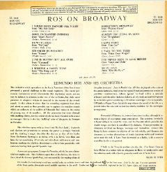 Edmundo Ros & His Orchestra : Ros On Broadway (LP, Album)