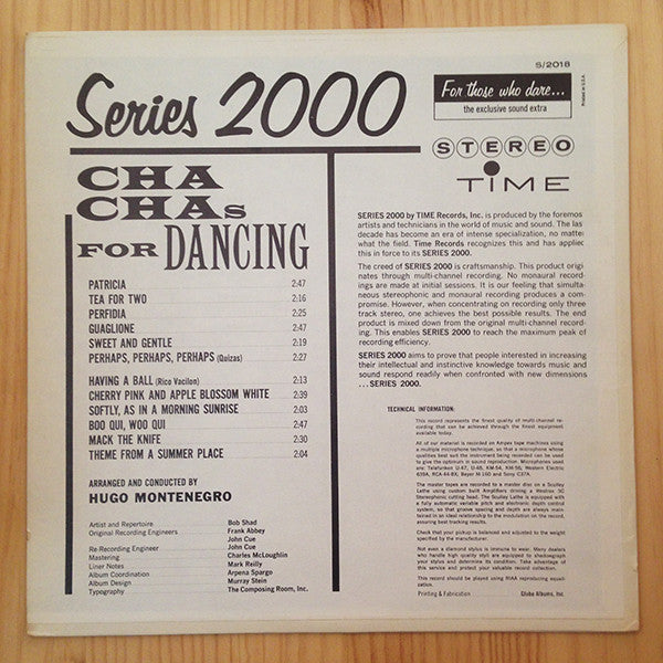 Montenegro* : Cha Chas For Dancing (LP, Album)