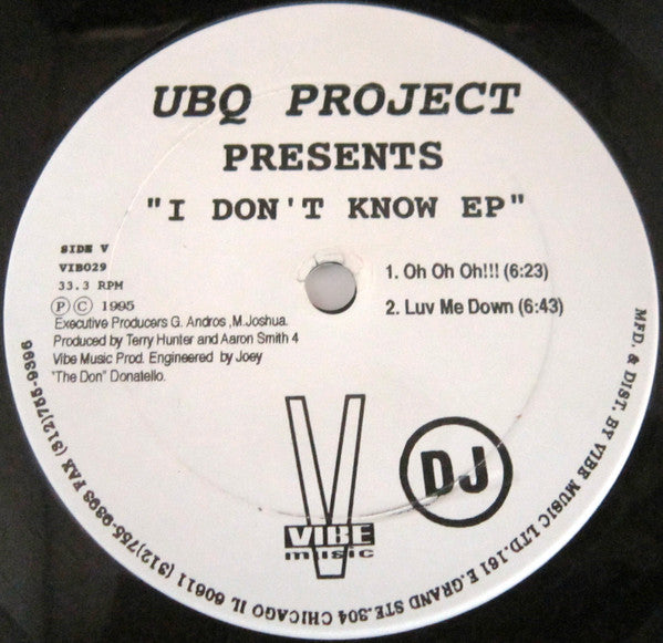 UBQ Project : I Don't Know EP (12", EP, Promo)