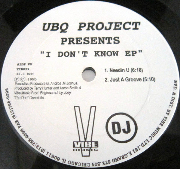 UBQ Project : I Don't Know EP (12", EP, Promo)
