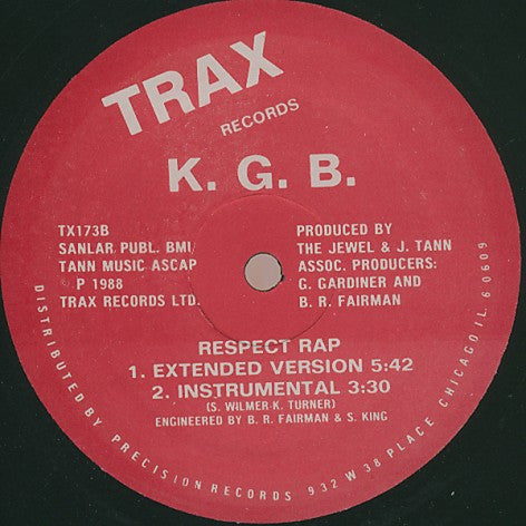 K.G.B. : Respect Rap (12")
