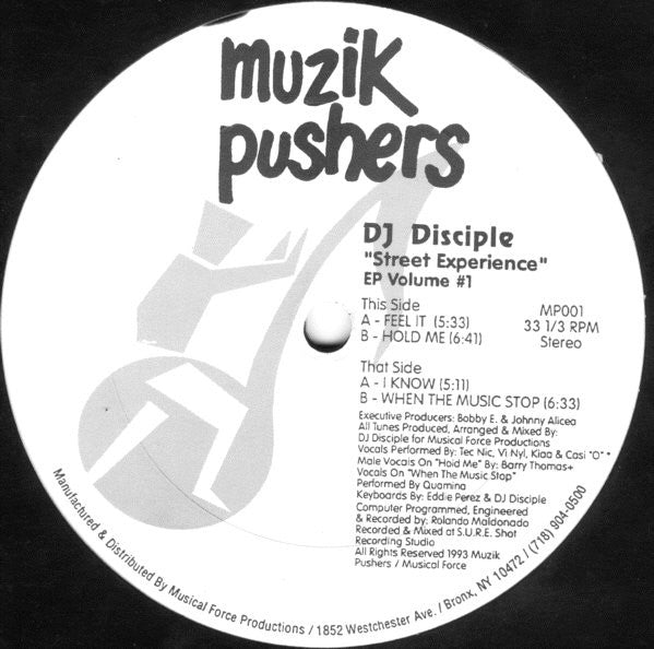 DJ Disciple : Street Experience EP Volume #1 (12", EP)