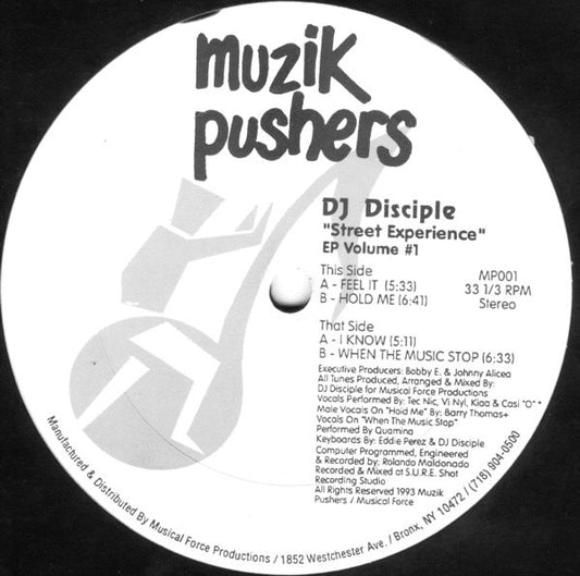 DJ Disciple : Street Experience EP Volume #1 (12", EP)