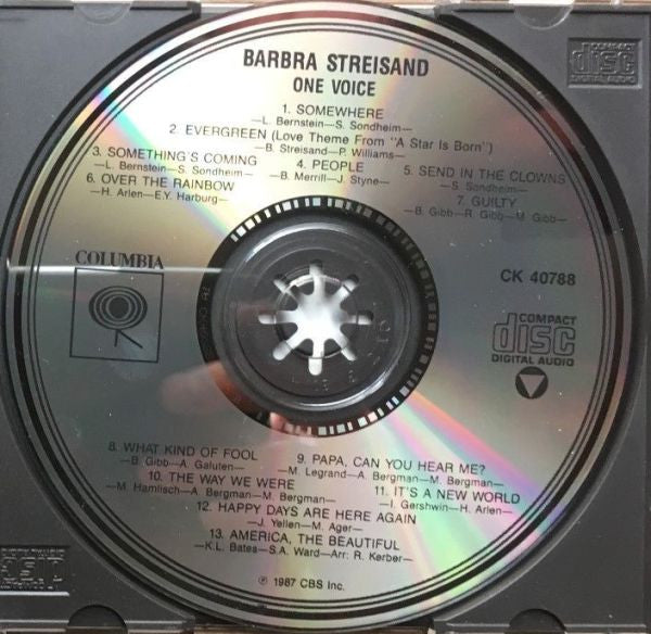 Barbra Streisand : One Voice (CD, Album, RP)