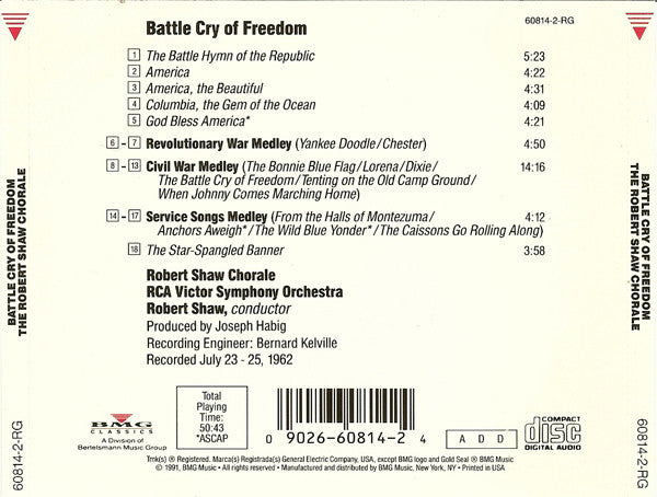 The Robert Shaw Chorale : Battle Cry Of Freedom (CD, Album)